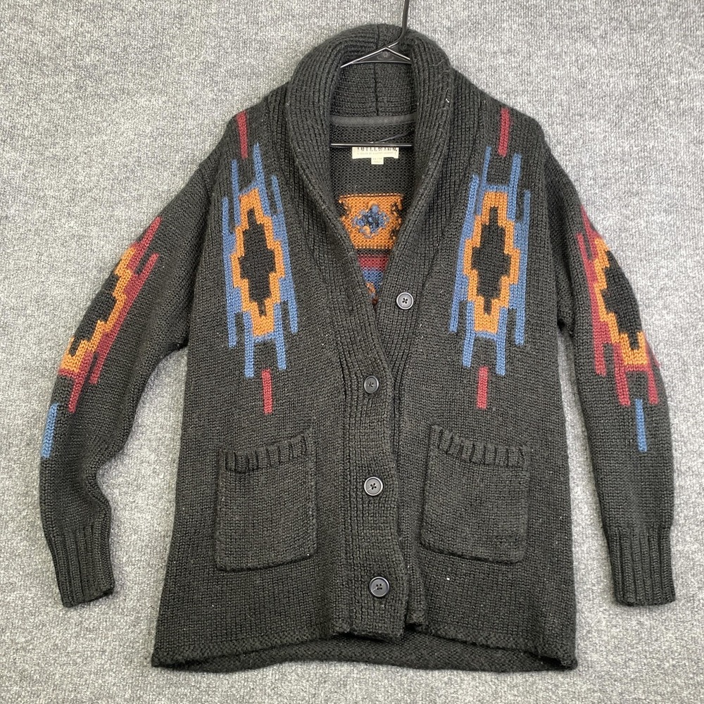 Idyllwind Cardigan Sweater Womens XS Multicolor Aztec Western Shawl Knit Chunky